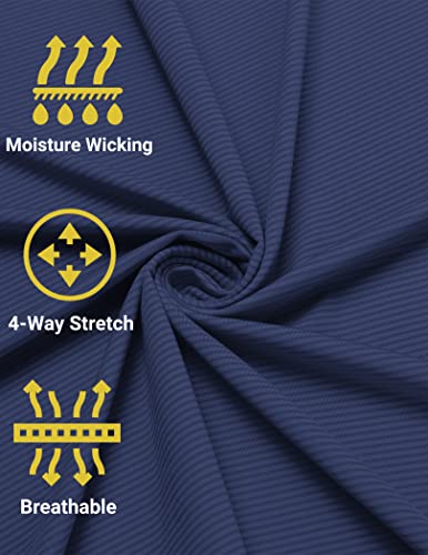 COOFANDY Camisa polo masculina de golfe sem gola, secagem rápida, manga curta, Henley, polo esportiv