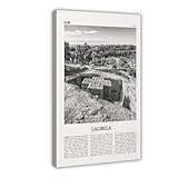 NEOHI Lalibela-Druck, schwarz-weiß, Äthiopien, 