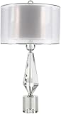 LLXDFUU Lampe de bureau de salle d'étude de chambre à coucher simple américaine lampe de bureau en tissu de cristal de luxe créatif canapé côté bureau comptoir lampe de table Clubhouse hôtel réception