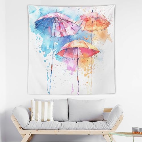 Tapisserie murale trois parapluies BTCOWZRV pour deco de chambre