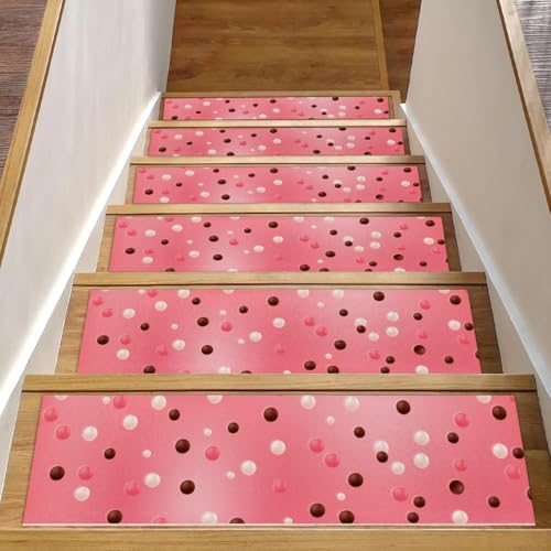 Tapis d'escalier antidérapant 20x76 cm lot de 15 marches bois marron - 2
