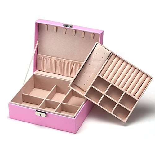Boîte à bijoux organisateur rose pour protéger vos bagues sur la coiffeuse