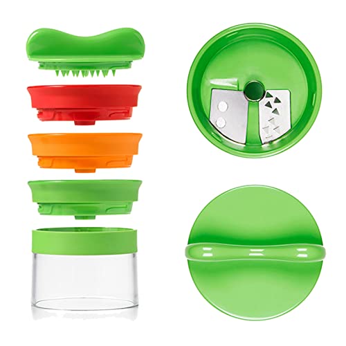 Topyond Spiraliseur De Légumes, 3 Lames (râpé Fin, Râpé Grossièrement, Tranches Fines) Manuel, Lames en Acier Inoxydable, Couvercle De Sécurité, pour Légumes Et Fruits, Coupe Précise Et Sûre