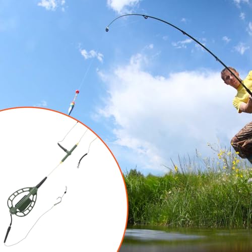 Lwuey Inline Method Feeder Rigs, 35g/48g Bait Weight J Hook Quick Sink Carp Fishing Tackle - Image 4