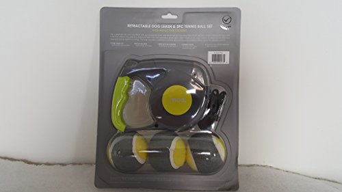 15Ft Retractable Dog Leash & 3Pc Tennis Ball Set With Reflective Stickers #TOP3