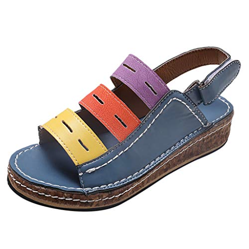 Sandalias y Chanclas para niña ZARLLE Sandalias de cuña Mujer Zapatos Casuales Zapatos de Plataforma Sandalias de Punta Abierta Sandalias de Talla Grande
