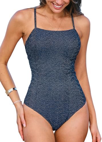 CUPSHE Women's One Piece Swimsuit Tummy Control Bathing Suit Squa...