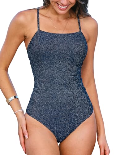 CUPSHE Women's One Piece Swimsuit Tummy Control Bathing Suit Squa...