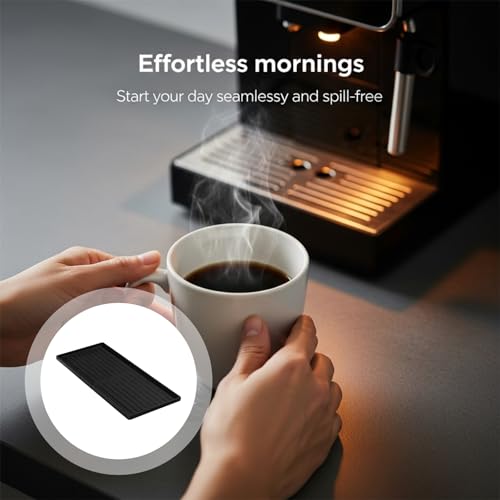 Alfombrillas de silicona para máquina de café con superficie protectora y de drenaje 4