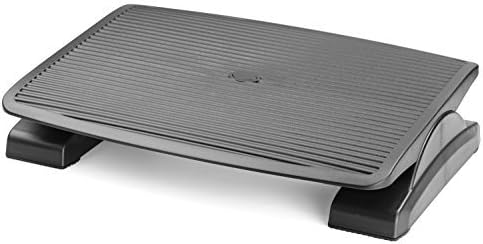 Under Desk Foot Rest, Black Footstool & Office Footrest, Adjustable Angle Positions 13.8" X 17.7" - Great for Home & Work