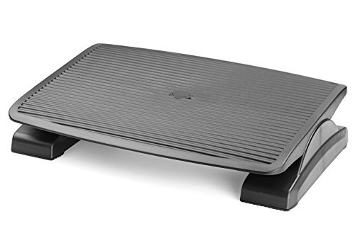 Under Desk Foot Rest, Black Footstool & Office Footrest, Adjustable Angle Positions 13.8
