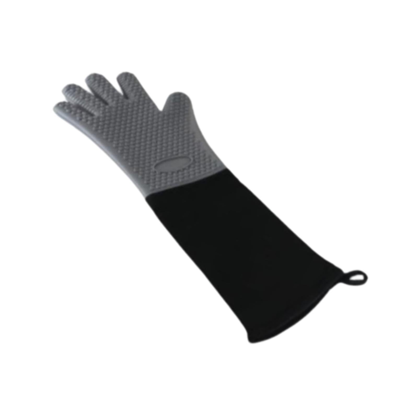 Lot de 5 Gants de Cuisine Extra Longs, Imperméables, Professionnels et Multifonctionnels, avec Poignée en Silicone Résistante à La Chaleur, pour, 4 pièces