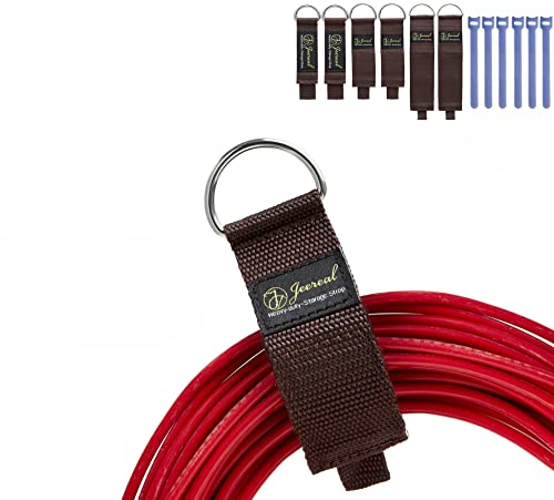 Jeereal Extension Cord Organizer (6 Pack-7"/10"/20"),6Pack Cable Tes, Hook And Loop Hanger Wraps,Storage Cord Wrap Straps For Cables, Hoses,Ropes,Garage Wall Storage And Organization #TOP23