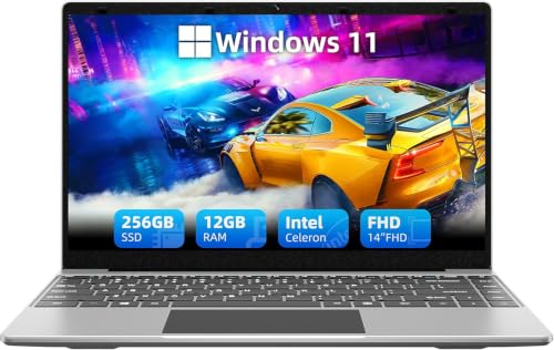 Image of jumper Windows 11 Laptop,12GB RAM 256GB SSD Laptops,14 Inch 1920x1080 Pixels Ultrabook, Celeron Processor Laptops, with Dual-Band WiFi, USB 3.0, Gray. (EZBOOK S5)