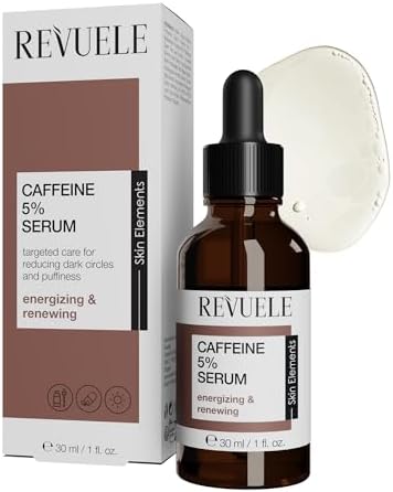 REVUELE 5% Caffeine Facial Serum - Energizing for Puffiness and Tired Skin with Niacinamide and Panthenol - 30ml