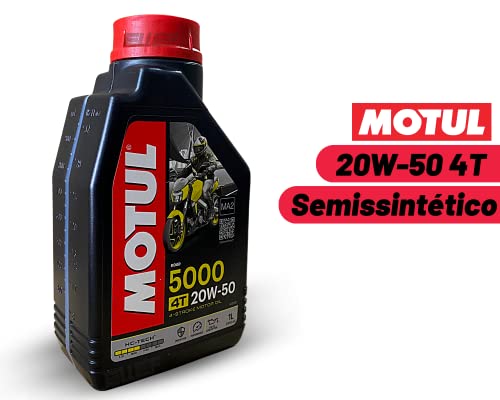 Óleo Lubrificante Motul 5000 20W50 Moto 4T (1 Litro)