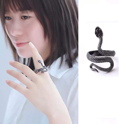 ANEL PRATEADO AJUSTÁVEL COBRA SNAKE SERPENTE BTS KPOP A5038