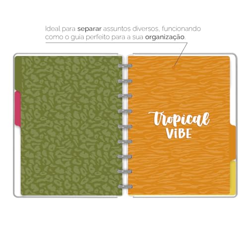 Divisórias Iscool P/Caderno De Disco M Coleções Tropical