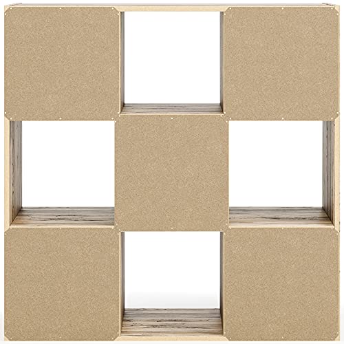 Signature Design By Ashley Piperton Modern 9 Cube Storage Organizer Or Bookcase, Natural Brown #TOP5