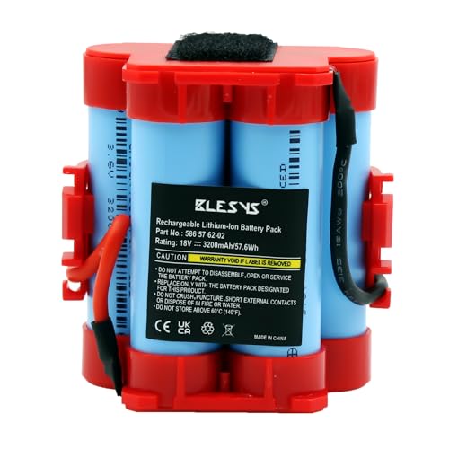 BLESYS 3,2Ah 18V Batería para Husqvarna Automower 105 305 308 Robot cortacésped para Gardena R45Li R80Li R70Li R50Li R40Li R75Li R75Li para McCulloch Rob R1000 5744768-01 586 57 62-01 586 57 62-02