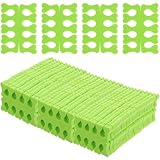 Ciieeo Separadores de Dedos para Pedicura 100 Pares Desechables de Esponja en Forma de Corazón Verde, Correctores y Protectores para Uñas, Ajustadores Cómodos para Cuidado y Recuperación