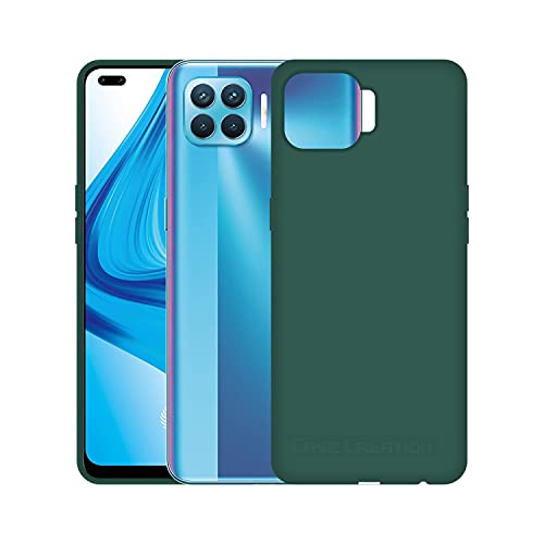 Image of Case Creation Luxurious OG Series for Oppo F17 Pro Case Cover,Anti-Dirty Slim Case Frosted Matte Cute Candy TPU Raised Bezel (Splash of Color) Back Cover for Oppo F17 Pro -Lake Green