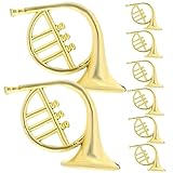 Ornements de Noël pour instruments de musique, ornements de violon de trompette de corne française suspendus décorations d'instruments de musique de Noël pour la fête de l'arbre de Noël mini instruments de musique en or ornements de Noël arbre de Noël suspendu décor de Noël Taille minuscule, poids léger, n'occupent presque pas d'espace, ces instruments peuvent certainement vous apporter du plaisir.