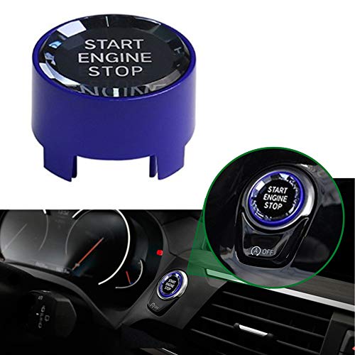 lanyun crystal style engine start stop switch ignition button fit F or G chassis code F30 F10 F20 F22 F32 F15 F48 G30 G02 accessories with OFF button (blue)