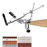 Stainless Steel Knife Sharpener With 10 Whetstones Kit, 360° Flip Design, for Home, Clamping, Garden