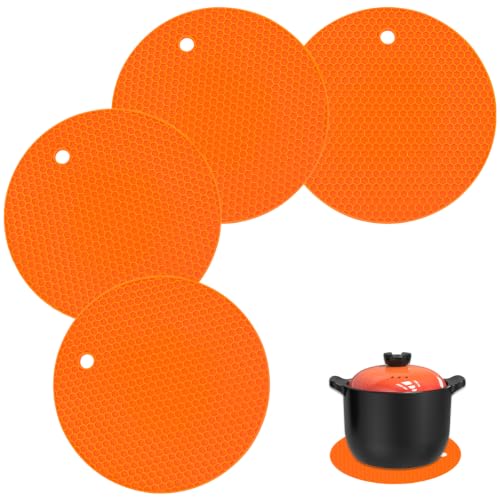 Topfuntersetzer Hitzebeständig, 4er Set Topflappen Silikon