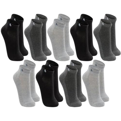Kit 9 Pares Meias Masculina Lupo Cano Curto Sport Algodão Original 3225 (G 41 a 44, Escuras)