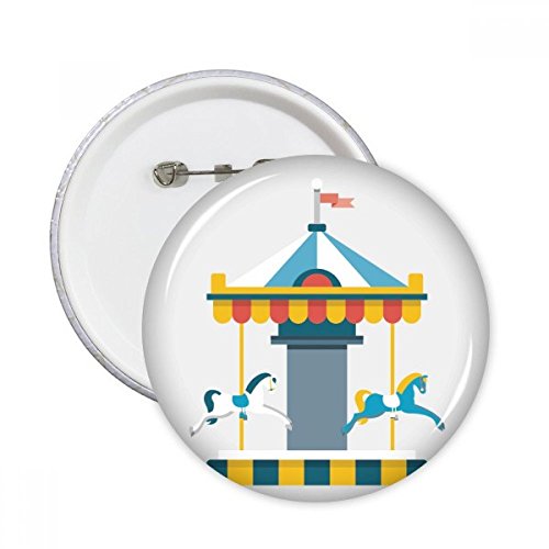 Bouton rond Badge Pins Park Carousel pour masquer un accroc