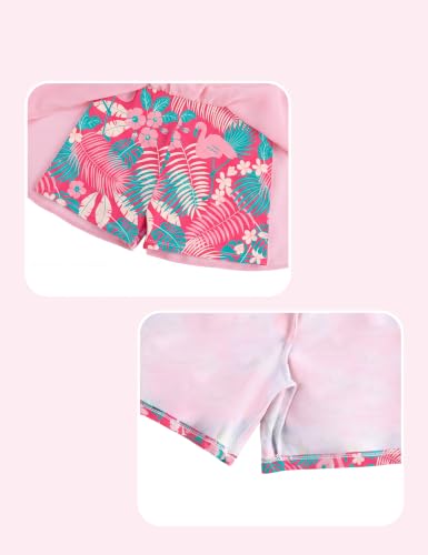Image of Girls Swimsuit One Piece Bathing Suit Sleeveless Swimwear Matching Skirts for Toddler Kids Swim Surfing