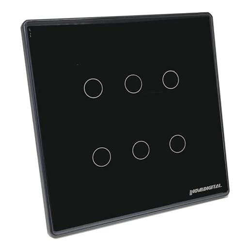 NovaDigital Interruptor Inteligente 4x4 Wi-Fi 6 botões Touch Screen Alexa Google Home Tuya Smart Life (White)