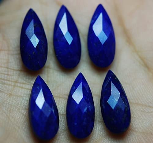 Lapis Lazuli briolettes appairées 8x20mm taillées pour suspendre sur pinces