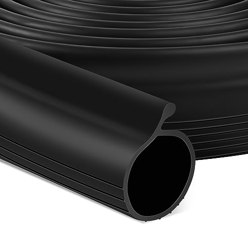 16.5 FT Garage Door Bottom Seal Rubber 0.19" P Bulb Bottom Garage Weather Stripping for Single Channel, Flexible Weatherproof Replacement Strip Seal Fits 16.5FT Wide, Black by MYFAMIREA - Used condition - US$21.33