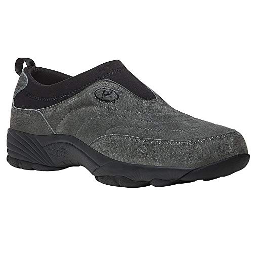 Propét Men M3850 Wash & Wear Slip-On Ii Slip Resistant Sneaker, Sr Pewter Suede, 15 Wide #TOP1