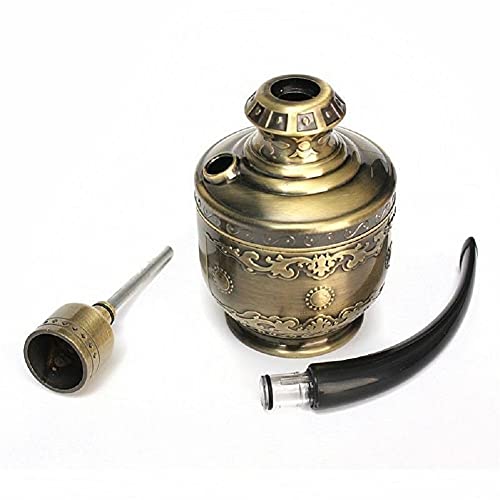 Mannioude Mini Wasserpfeife Shisha Pfeife Kräuter Unkraut Tabak Metall Hookah + 10 Siebe – Bild 8