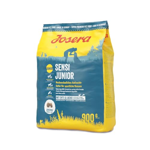 Josera - Hundefutter - 900 g - Sensi Junior - Ente und Lachs - Adultes Hundefutter mit empfindlichem Magen - leicht verdaulich