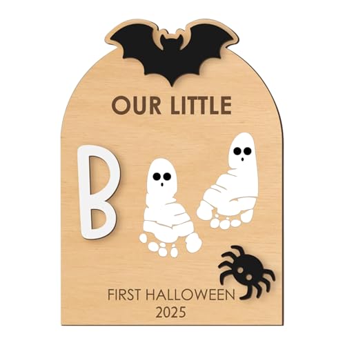 Wusideday Baby-Fußabdruck-Set – Halloween-Fußabdruck oder...
