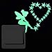 POPIGIST 2pcs Luminous Light Switch Decals Glow in The Dark Wish Fairy and Magic Fairy Wall Stickers Light Switch Decor Art Mural Paste