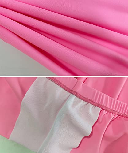 M2C Calça legging infantil unissex para natação FPS 50+ proteção solar Rash Guard, rosa, 4 Anos