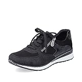 Rieker Damen Low-Top Sneaker 54420, Frauen Halbschuhe,lose Einlage,Sportschuhe,Freizeitschuhe,Turnschuhe,Laufschuhe,schwarz (00),37 EU / 4 UK