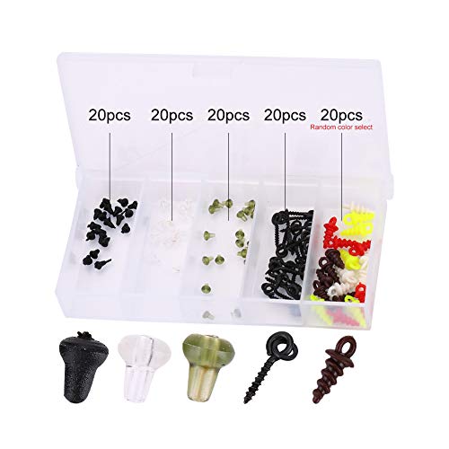 50 Viti Per Esche Da Pesca Alla Carpa Con 20 Perline E Anello Girevole - Accessori Carp Fishing - 3