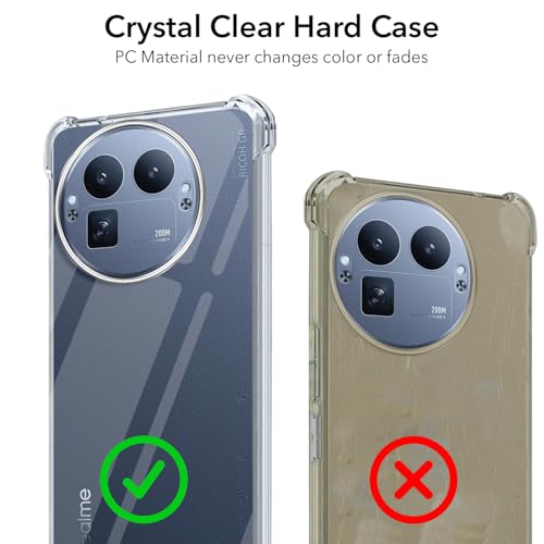 Image of Jkobi Shockproof Crystal-Clear Back Cover for Realme GT 8 Pro (Anti Yellow Case | Drop & Camera Protection | Hard Polycarbonate)