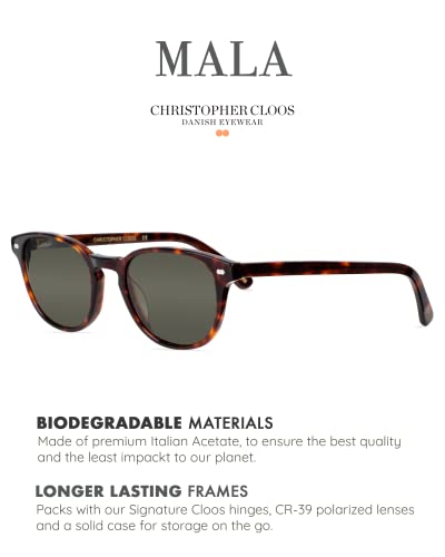 Christopher Cloos - Mala Espresso - Round Polarized Sunglasses for Men & Women with Case - Trendy Sun UV Protection Glasses - Unisex2
