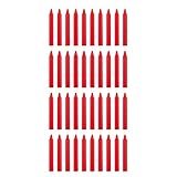 Mega Candles 40 pcs Unscented Red Exquisite Mini Taper Candle, 4 Inch Tall x 1/2 Inch Diameter, Supreme Chimes, Enchantment, Rituals, Casting Spells, Witchcraft, Wiccan, Metaphysical