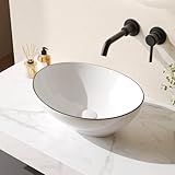 Design fonctionnel et gain de place: Grâce à son format compact mais spacieux, cette vasque est idéale pour les petites salles de bains ou WC. Sa forme ovoïde améliore l’esthétique tout en optimisant l’espace sur le comptoir pour une solution pratique et stylée.