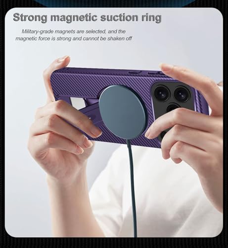Coque iPhone 17 Pro Max Asuwish pour regarder des vidéos avec support rigide carbone