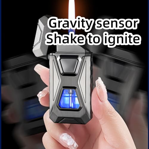 Encendedor dual flamígero activado por voz recargable USB miniatura 6